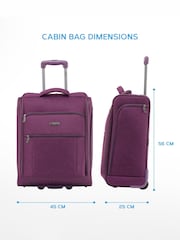 Flight Knight 56x45x25cm Easy Jet Overhead Soft Case Cabin Carry On Suitcase Hand Mono Canvas Luggage - Image 2 of 7