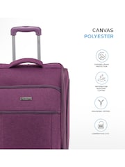 Flight Knight 56x45x25cm Easy Jet Overhead Soft Case Cabin Carry On Suitcase Hand Mono Canvas Luggage - Image 3 of 7