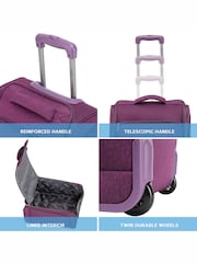 Flight Knight 56x45x25cm Easy Jet Overhead Soft Case Cabin Carry On Suitcase Hand Mono Canvas Luggage - Image 4 of 7