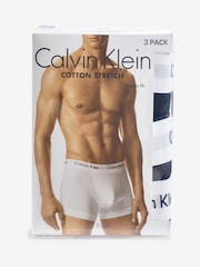 Calvin Klein Black/White Classic Stretch Trunks 3 Pack Boxers - Image 5 of 5