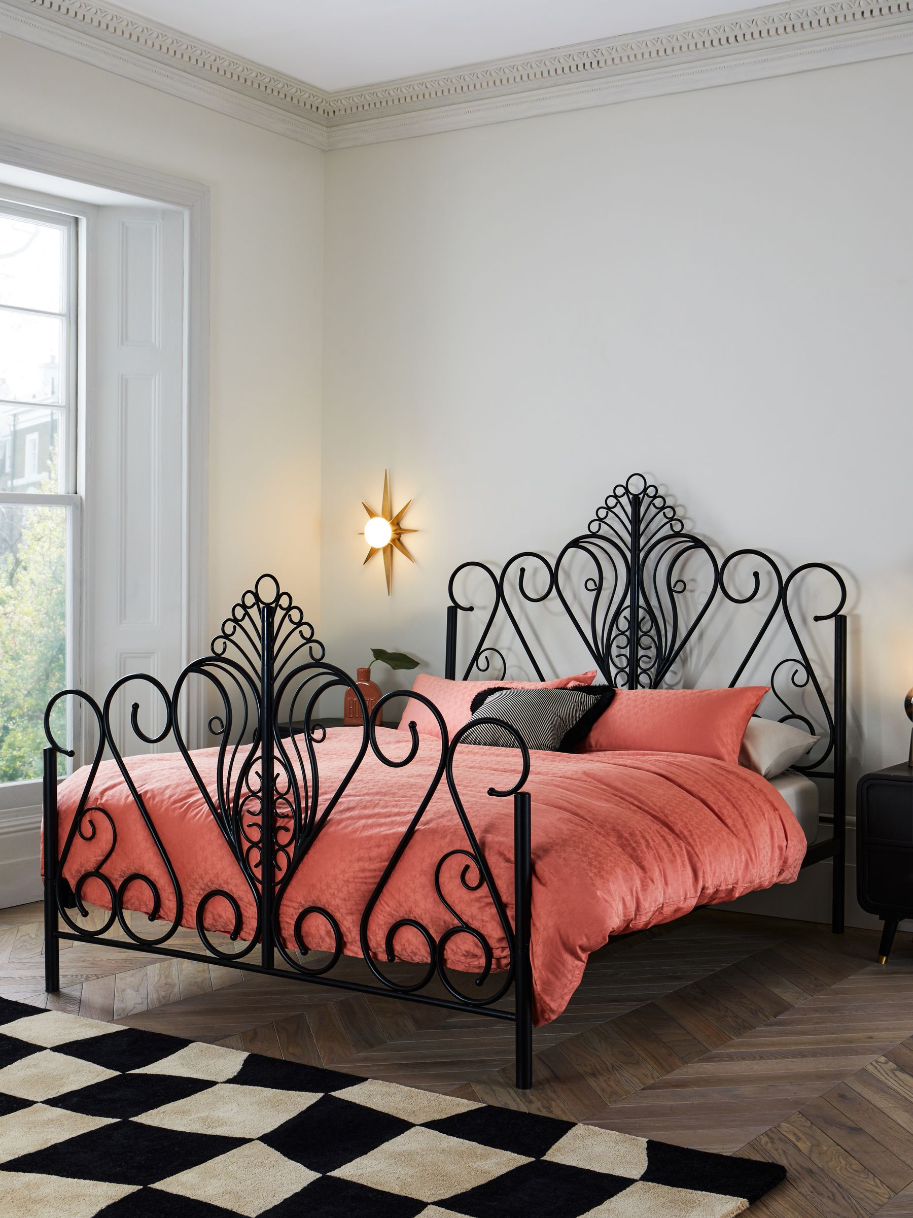 Next black metal bed discount