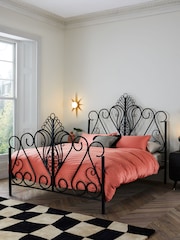 Rockett St George Black Peacock Metal Bed - Image 1 of 5