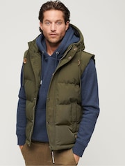 zelena - puhast brezrokavnik s kapuco Superdry Everest - Slika 1 iz 1