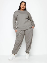 Yours Curve Grey Black Sweatshirt - Image 2 of 4