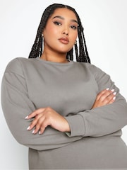Yours Curve Grey Black Sweatshirt - Image 4 of 4