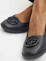 Black Forever Comfort With Motionflex Hardware Ballerina Shoes - Image 2 of 8