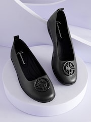 Black Forever Comfort With Motionflex Hardware Ballerina Shoes - Image 3 of 8
