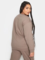 Yours Curve Brown Sweatshirt - Image 1 of 4