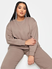 Yours Curve Brown Sweatshirt - Image 2 of 4