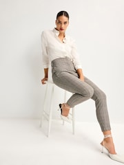 Braun Kariert - Shapewear Skinny-Hose - Bild 2 von 6