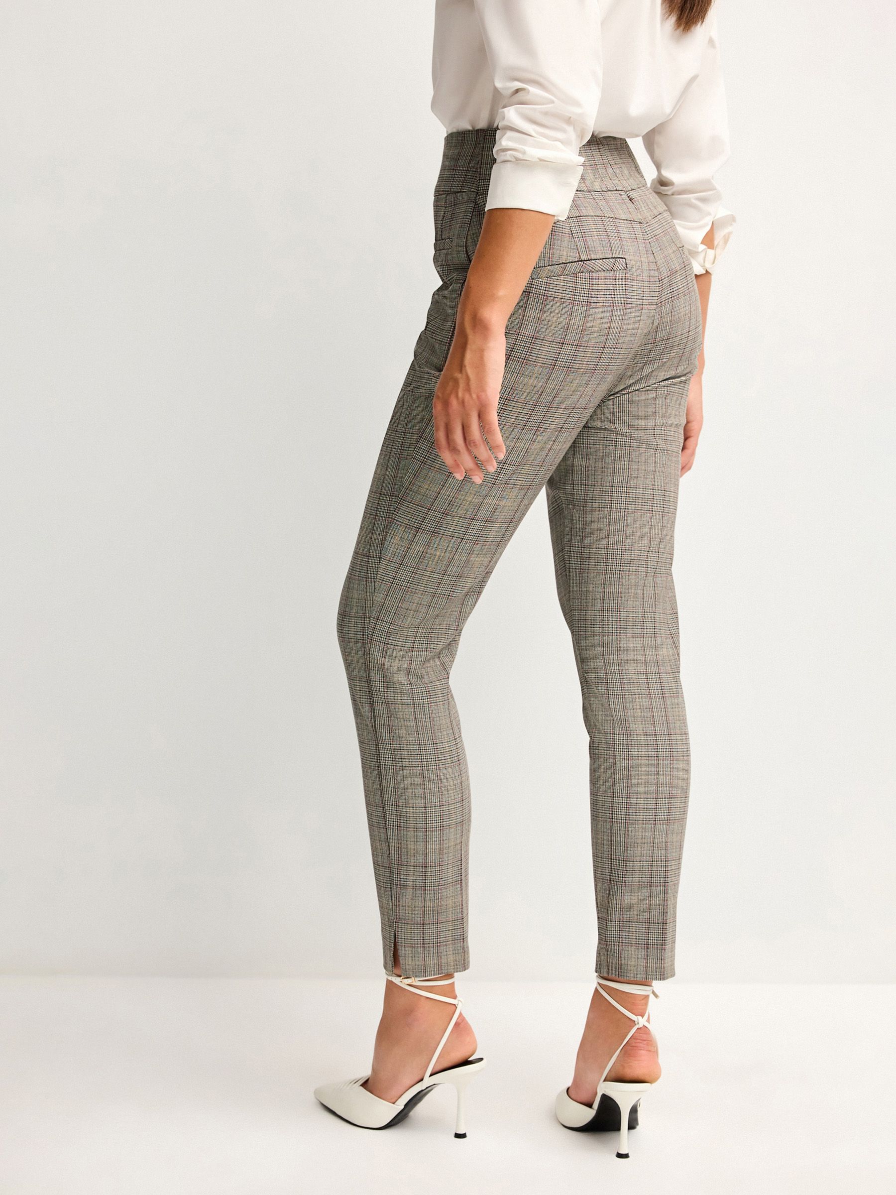 Womens skinny check trousers top