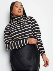 Yours Curve Black Turtle Neck Top 2 Pack - Image 2 of 5