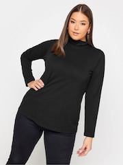 Yours Curve Black Turtle Neck Top 2 Pack - Image 4 of 5