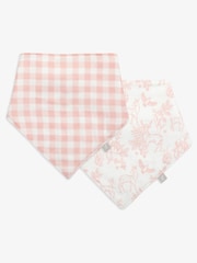 The Little Tailor Baby Muslin Printed 100% Cotton Bibs 2 Pack - Image 1 of 6