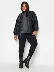 Yours Curve Grey/Natural 2 Pack Turtle Neck Tops - Image 3 of 5