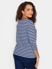 M&Co Blue 100% Cotton V-Neck Tops 2 Pack - Image 4 of 5