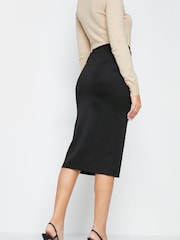 Long Tall Sally Black Button Detail Midi Skirt - Image 3 of 4