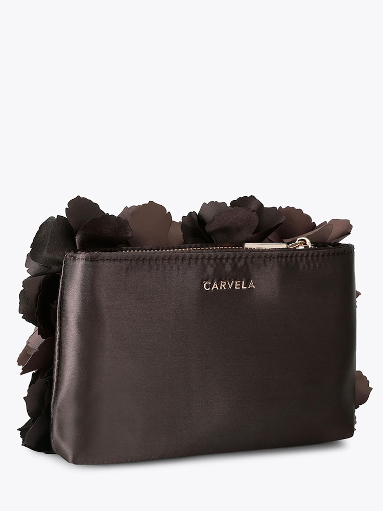 Carvela Brown Incanto Flower Clutch Bag - Image 1 of 4