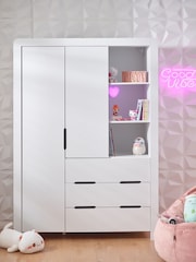White Gaming Kids Triple Wardrobe - Image 1 of 10