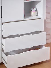 White Gaming Kids Triple Wardrobe - Image 5 of 10