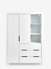 White Gaming Kids Triple Wardrobe - Image 6 of 10
