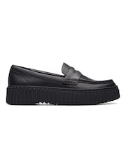 Clarks Black Leather Torhill Penny Shoes - Image 1 of 7