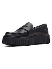 Clarks Black Leather Torhill Penny Shoes - Image 3 of 7