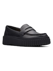 Clarks Black Leather Torhill Penny Shoes - Image 4 of 7