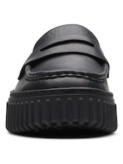 Clarks Black Leather Torhill Penny Shoes - Image 5 of 7