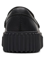 Clarks Black Leather Torhill Penny Shoes - Image 6 of 7