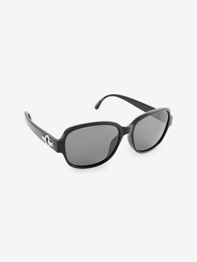Noir - Petit Lunettes de soleil carré polarisé - Image 3 of 5