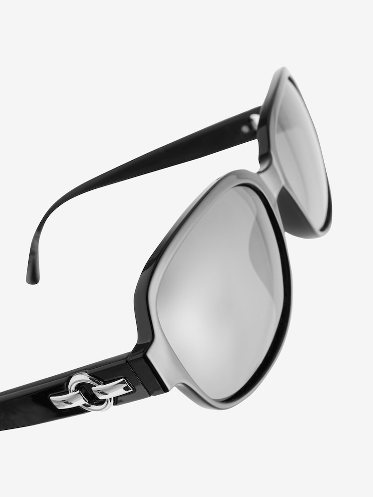 Black Small Polarised Square Sunglasses - Image 5 of 5