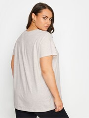 Yours Curve Natural Placement Print 100% Cotton T-Shirt - Image 2 of 4