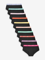Black Hipster Briefs 10 Pack (1.5-16yrs) - Image 1 of 12