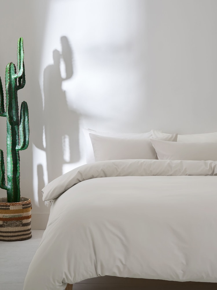 Silver Grey Non Iron Simply Soft Microfibre Duvet Cover and Pillowcase Set - Image 1 of 4 Silver Grey Non Iron Simply Soft Microfibre Duvet Cover and Pillowcase Set - Image 1 of 4