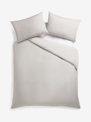 Silver Grey Non Iron Simply Soft Microfibre Duvet Cover and Pillowcase Set - Image 4 of 4