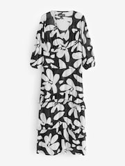 Monochrome Plissé Maxi Dress - Image 1 of 3
