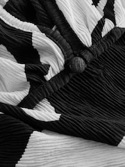 Monochrome Plissé Maxi Dress - Image 2 of 3