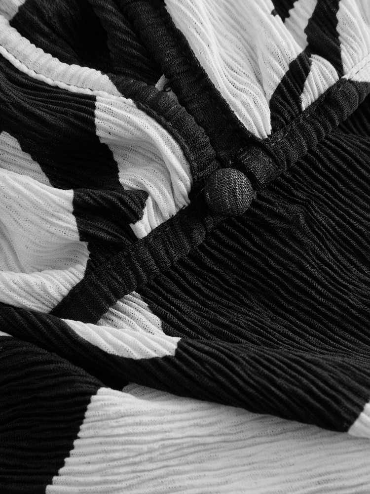 Monochrome Plissé Maxi Dress - Image 2 of 3