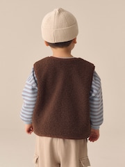 Chocolate Brown Gilet Fleece (3mths-7yrs) - Image 4 of 9