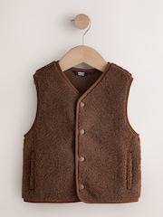 Chocolate Brown Gilet Fleece (3mths-7yrs) - Image 6 of 9