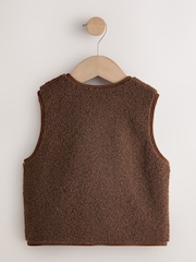 Chocolate Brown Gilet Fleece (3mths-7yrs) - Image 7 of 9