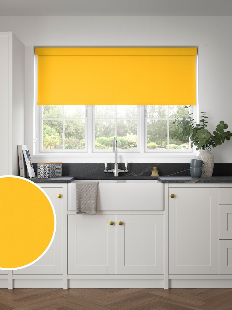 Buttercup Yellow Echo Made to Measure Blackout Roller Blind - Image 1 of 6