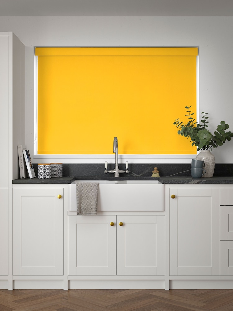 Buttercup Yellow Echo Made to Measure Blackout Roller Blind - Image 2 of 6