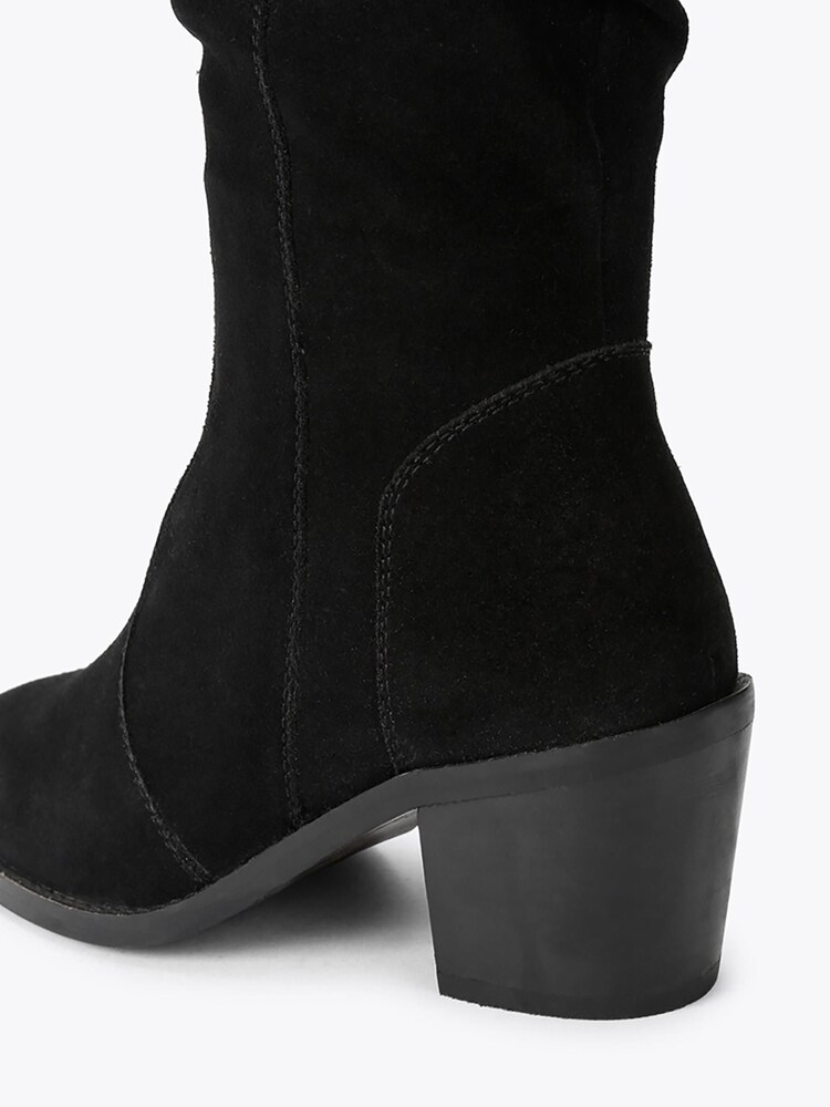 Carvela Black Secilly Suede Mid Calf Boots - Image 5 of 5 Carvela Black Secilly Suede Mid Calf Boots - Image 5 of 5