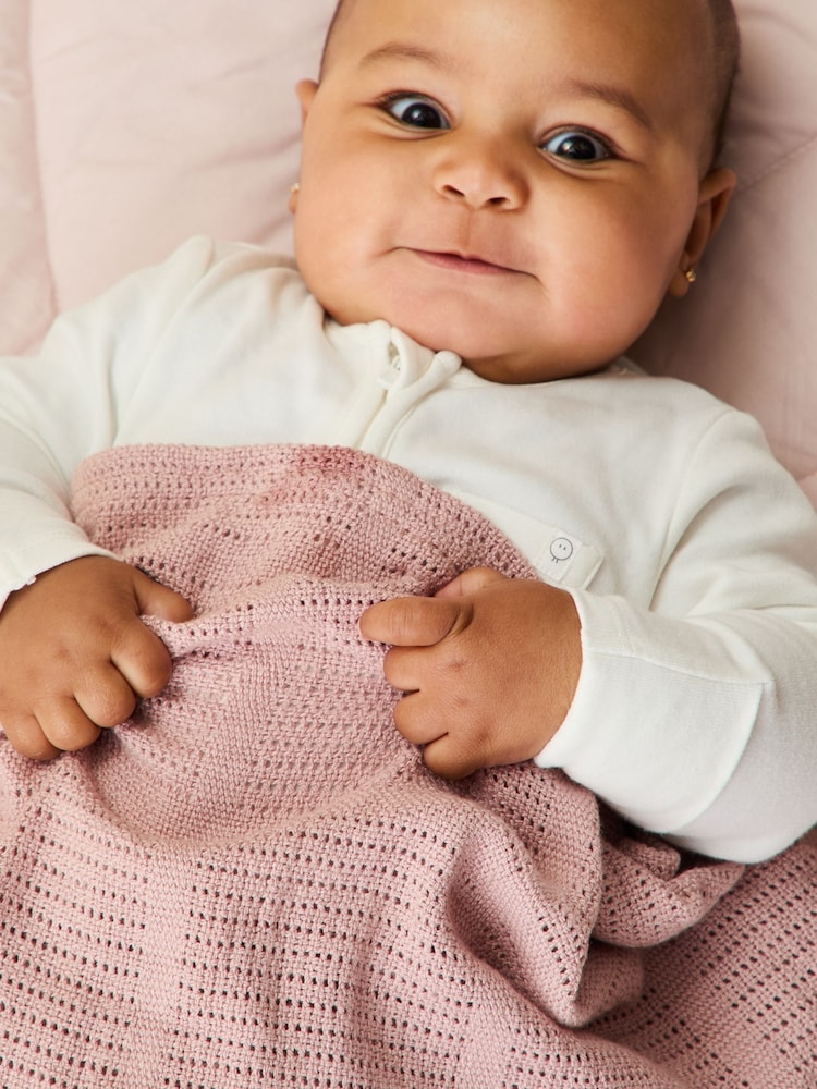 MORI Cotton Blend Cellular Baby Blanket - Image 3 of 6