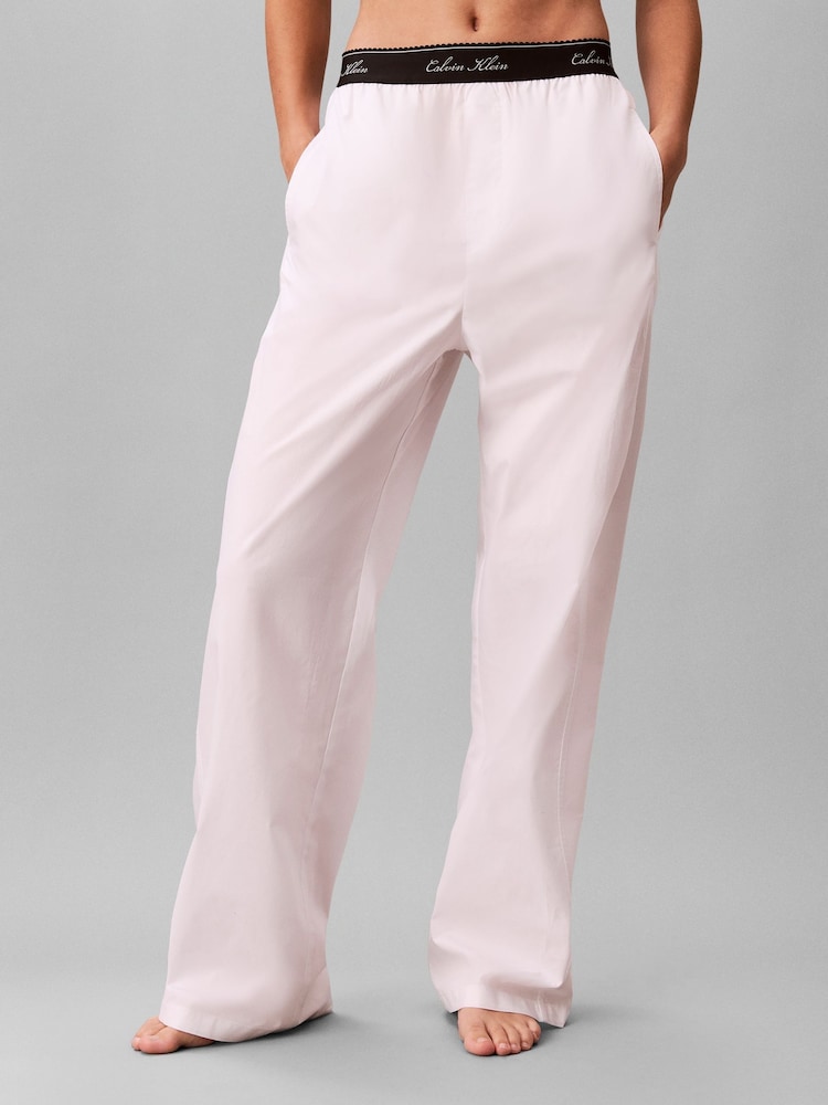 Calvin Klein White Cotton Poplin Pyjamas - Image 1 of 6 Calvin Klein White Cotton Poplin Pyjamas - Image 1 of 6