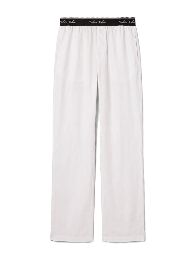 Calvin Klein White Cotton Poplin Pyjamas - Image 6 of 6 Calvin Klein White Cotton Poplin Pyjamas - Image 6 of 6