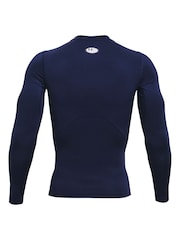Under Armour Navy/White HeatGear Fitted Long Sleeve Base Layer T-Shirt - Image 6 of 6