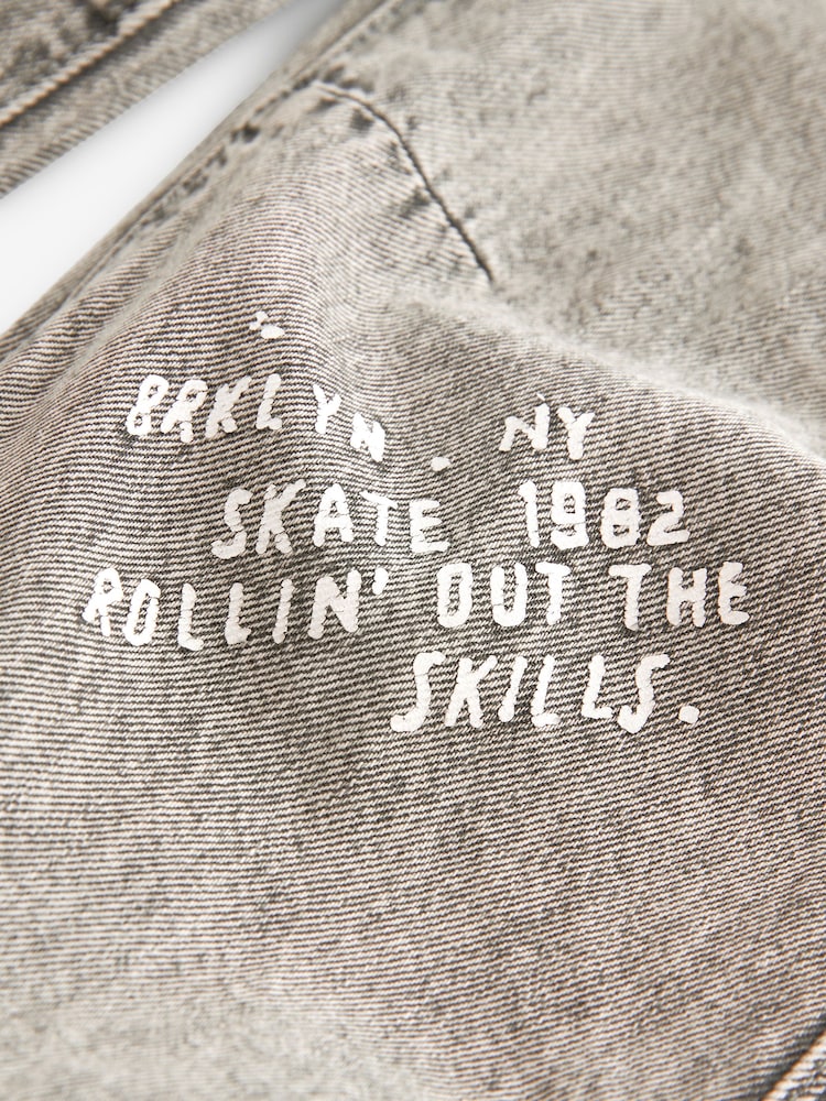 Grey Graffiti Jersey Denim Cargo Trousers (3-16yrs) - Image 12 of 12